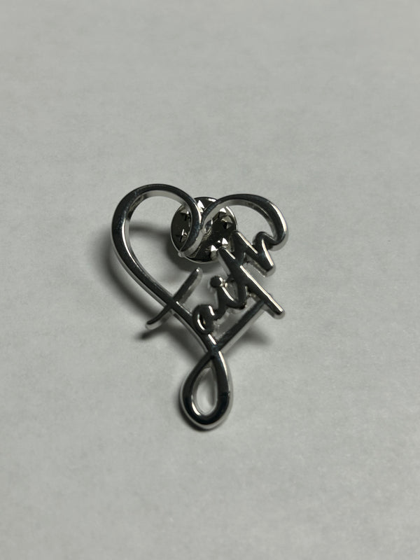 Faith Heart Pin